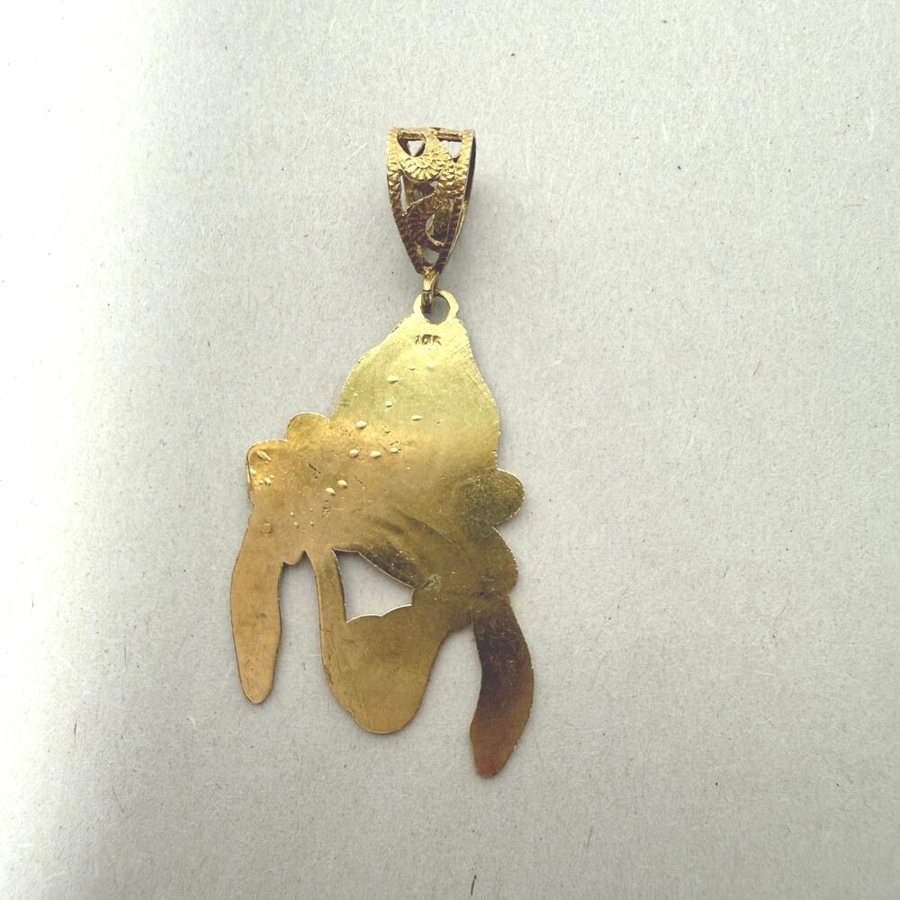 10K Gold Goofy Character Charm Pendant Vintage Cartoon Dog 2” - Picture 8 of 8